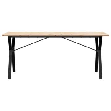 Dining Table Y-Frame 180x90x75.5 cm Solid Wood Pine and Cast Iron