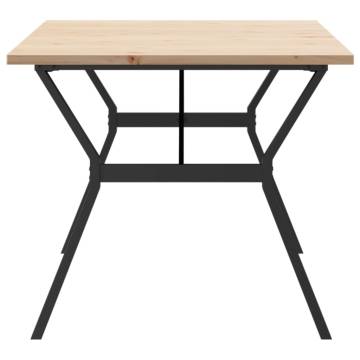 Dining Table Y-Frame 180x90x75.5 cm Solid Wood Pine and Cast Iron