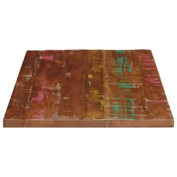 Table Top 90x70x3.8 cm Rectangular Solid Wood Reclaimed