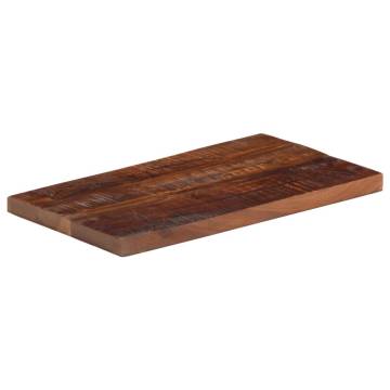 Table Top 60x30x2.5 cm Rectangular Solid Wood Reclaimed