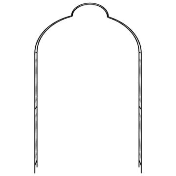 Garden Arch Black 150x34x240 cm Iron