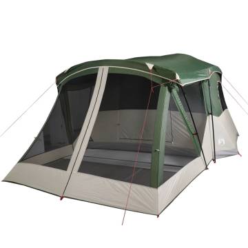 Camping Tent with Porch 4-Person Green Waterproof