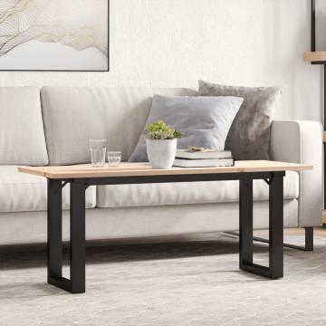 Coffee Table O-Frame 110x40x45 cm Solid Wood Pine and Cast Iron