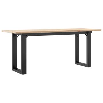 Coffee Table O-Frame 110x40x45 cm Solid Wood Pine and Cast Iron