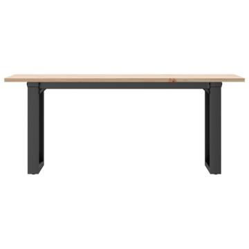 Coffee Table O-Frame 110x40x45 cm Solid Wood Pine and Cast Iron