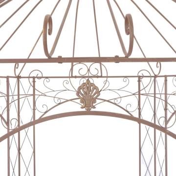 Garden Pavilion Antique Brown 3 m Iron