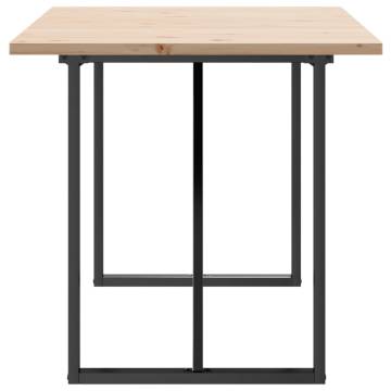 Dining Table O-Frame 160x80x75.5 cm Solid Wood Pine and Cast Iron