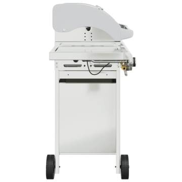 Gas BBQ Grill with 5 Burners Silver Stainless Steel