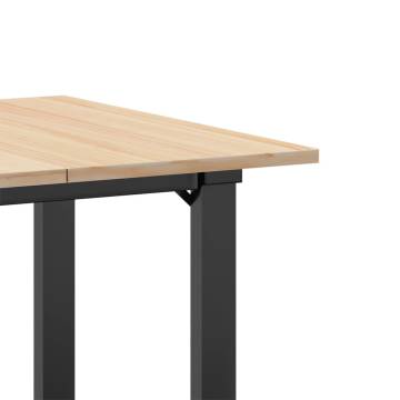 Dining Table O-Frame 70x70x75 cm Solid Wood Pine and Cast Iron