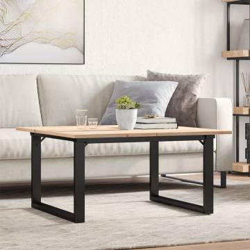 Coffee Table O-Frame 90x90x45 cm Solid Wood Pine and Cast Iron