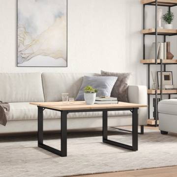 Coffee Table O-Frame 90x90x45 cm Solid Wood Pine and Cast Iron