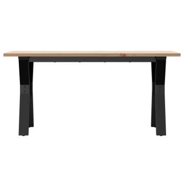 Coffee Table Y-Frame 90x40x45 cm Solid Wood Pine and Cast Iron