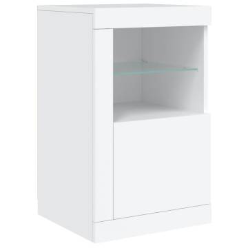 Sideboard with LED Lights White 164x37x67 cm