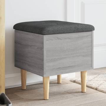 Storage Bench Grey Sonoma 42x42x46 cm Engineered Wood