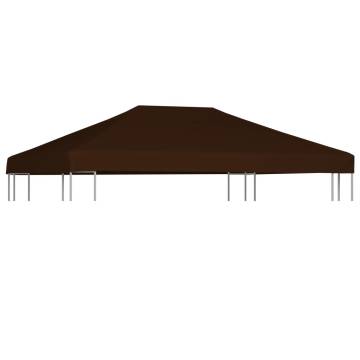 Gazebo Top Cover 310 g/m² 3x4 m Brown