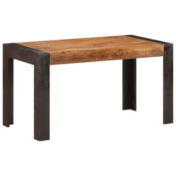 Dining Table 140x70x76 cm Solid Rough Mango Wood