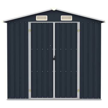 Garden Shed Anthracite 205x129x183 cm Galvanised Steel