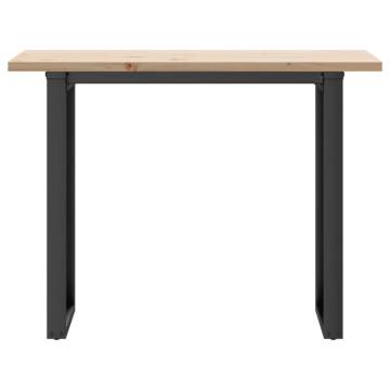 Dining Table O-Frame 100x50x75.5 cm Solid Wood Pine and Cast Iron