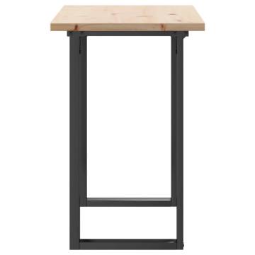 Dining Table O-Frame 100x50x75.5 cm Solid Wood Pine and Cast Iron