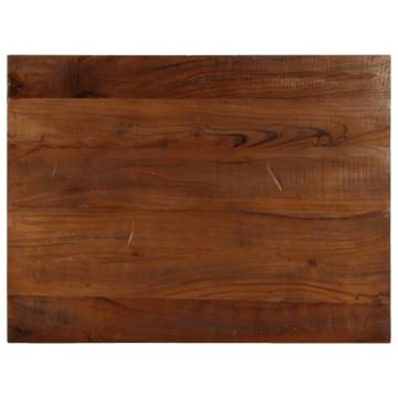 Table Top 80x70x2.5 cm Rectangular Solid Wood Reclaimed