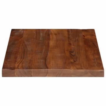 Table Top 80x70x2.5 cm Rectangular Solid Wood Reclaimed