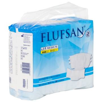 Flufsan Adult Diapers Disposable 15 pcs Size M