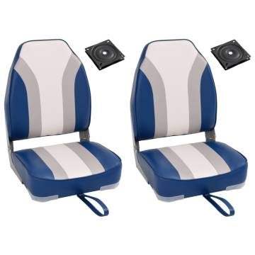 4 Piece Foldable Boat Seat Set High Backrest