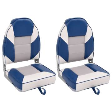 Foldable Boat Seats 2pcs with High Back 44x38x55 cm