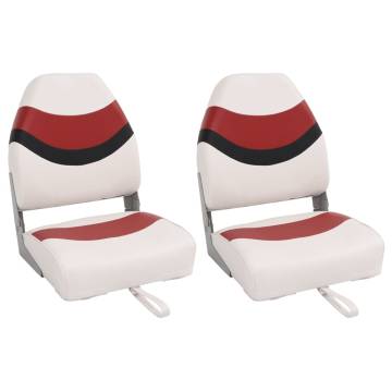 Foldable Boat Seats 2pcs with High Back 44x38x55 cm