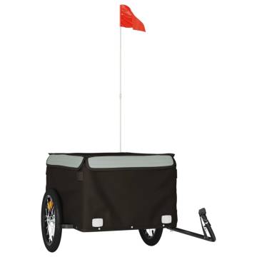 Bike Trailer Black and Grey 45 kg Iron