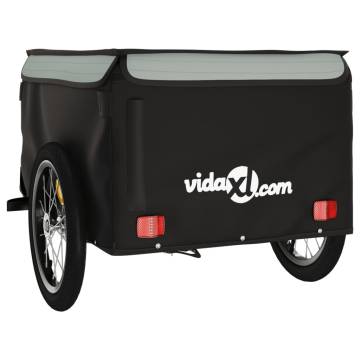 Bike Trailer Black and Grey 45 kg Iron