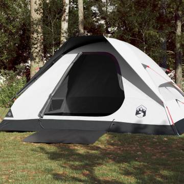 Camping Tent Dome 4-Person White Blackout Fabric Waterproof