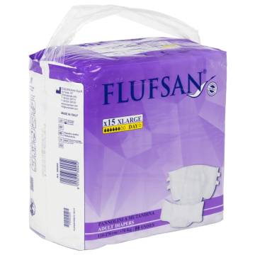 Flufsan Adult Diapers Disposable 15 pcs Size XL