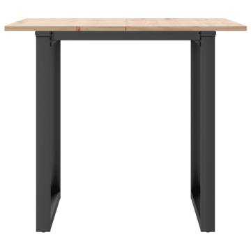 Dining Table O-Frame 80x80x75 cm Solid Wood Pine and Cast Iron