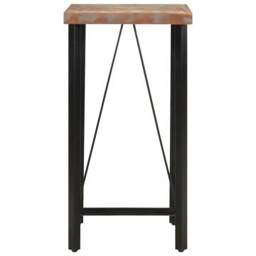 Bar Table 55x55x107 cm Solid Wood Reclaimed and Iron