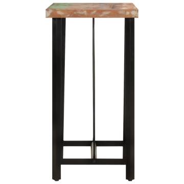 Bar Table 55x55x107 cm Solid Wood Reclaimed and Iron