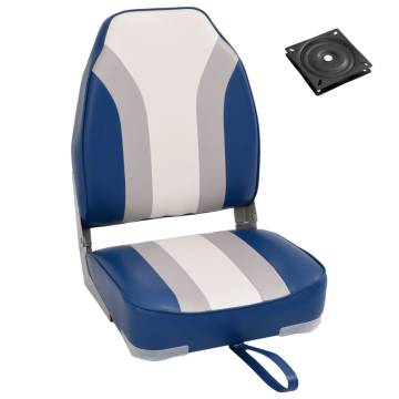 2 Piece Foldable Boat Seat Set High Backrest