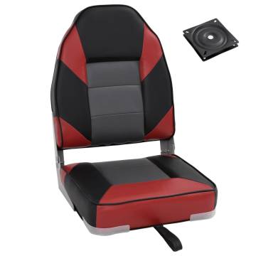 2 Piece Foldable Boat Seat Set High Backrest