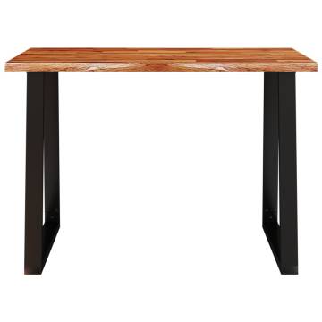 Dining Table with Live Edge 110x70x75 cm Solid Wood Acacia