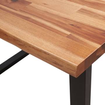 Dining Table with Live Edge 110x70x75 cm Solid Wood Acacia