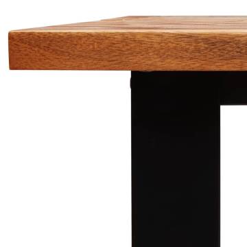 Dining Table with Live Edge 110x70x75 cm Solid Wood Acacia