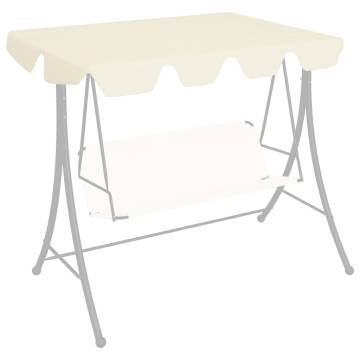 Replacement Canopy for Garden Swing Cream 150/130x105/70 cm