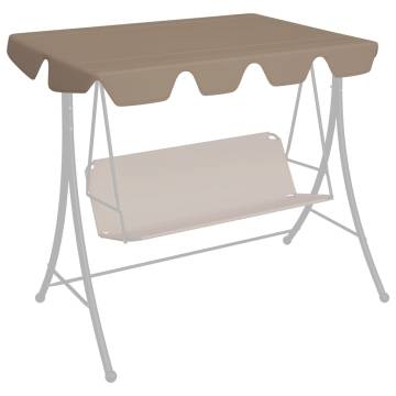 Replacement Canopy for Garden Swing Taupe 150/130x105/70 cm