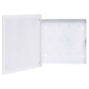 Key Box with Magnetic Board White 35x35x5.5 cm