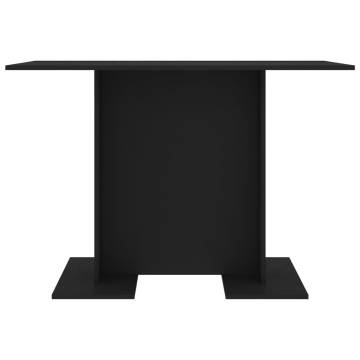 Dining Table Black 110x60x75 cm Engineered Wood