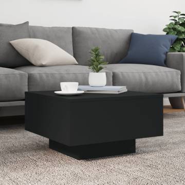 Coffee Table Black 55x55x31 cm Engineered Wood