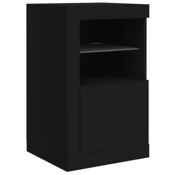 Sideboard with LED Lights Black 164x37x67 cm