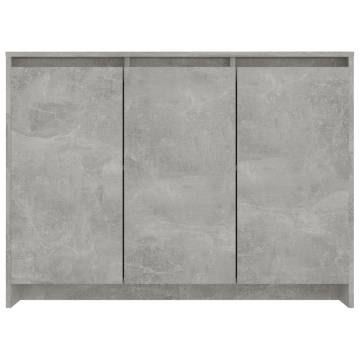 Sideboard Concrete Grey 102x33x75 cm Engineered Wood