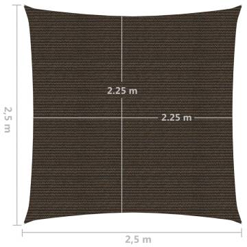 Sunshade Sail 160 g/m² Brown 2.5x2.5 m HDPE