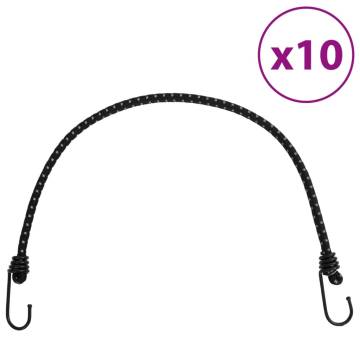 Bungee Cords with Reflective Strips and Hooks 10 pcs 59 cm